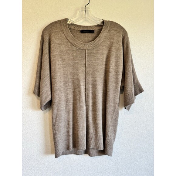 The Limited Sweaters - The Limited Women's Brown Knit Short Sleeve Pullover Round Neck Dressy Sweater M